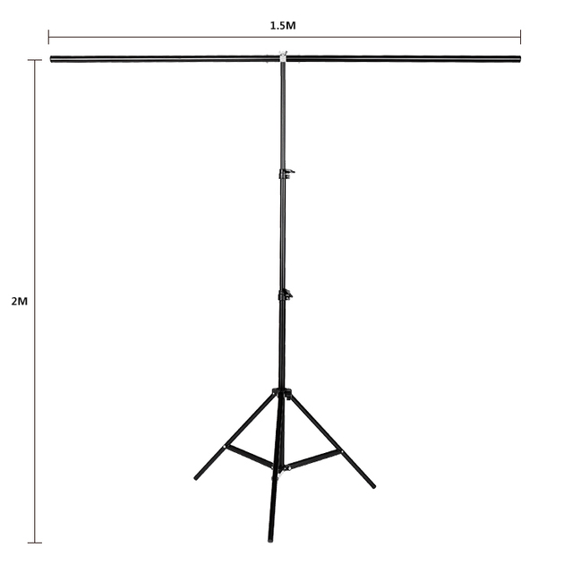 1.5M*2M Portable Photography Backdrop System with Support Light Stand
