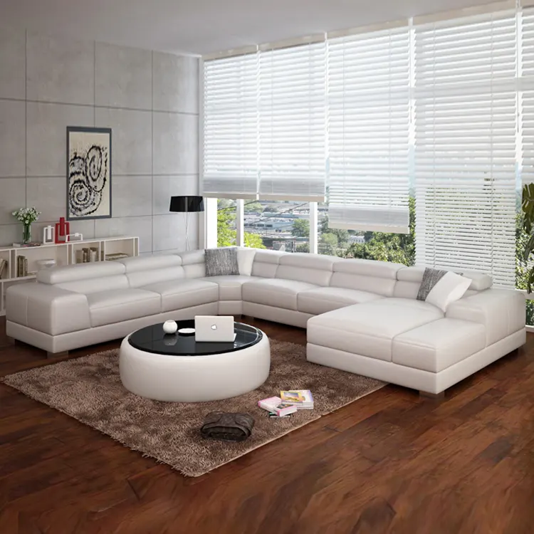 China Manufacturer Luxury Leather Furniture Sofa Set For Living Room