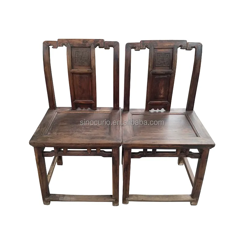 Fauteuil chinois en bois massif sculpté à l'ancienne, nouveau style,