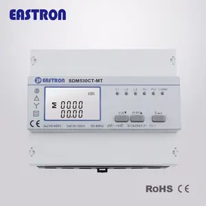 SDM530CT-MT 3 Fase Multi-arancelarias medidor de energía doble tarifa Metro, carril DIN, CT de medidor de energía