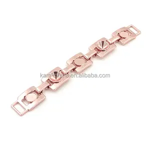 Alibaba China Fashion Shoes Accessories Rose Gold Color Custom Garment Metal Chains For Bags