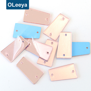 การตัดเย็บอัญมณีแบบเรียบสุดเท่ lt. อเมทิสต์<span class=keywords><strong>กระจก</strong></span>อะคริลิคเย็บบนพลอยเทียมมีรูสำหรับเครื่องประดับเสื้อผ้า - Product Image 4