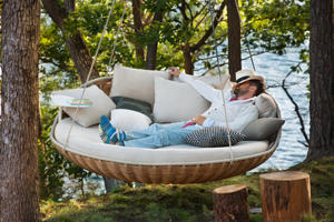 Nhà Máy Ngoài Trời <span class=keywords><strong>Daybed</strong></span> Vườn Mây Đồ Nội Thất Tùy Chỉnh Wicker Vòng Treo Daybeds Bãi Biển Bán Buôn - Product Image 3