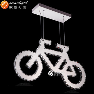 Crystal lumière de bicyclette <span class=keywords><strong>pendan</strong></span>, nouveau design pendentif en cristal d'éclairage- om99037 - Product Image 1