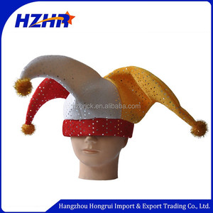 <span class=keywords><strong>Chapeau</strong></span> <span class=keywords><strong>de</strong></span> Clown ou <span class=keywords><strong>de</strong></span> Fâcheur en Velours Personnalisé Unisexe pour Adultes avec Paillettes pour Fête <span class=keywords><strong>de</strong></span> Carnaval ou Fan <span class=keywords><strong>de</strong></span> Football - Product Image 2