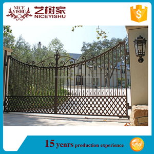 2016 nuevos modelos de compuerta de acero <span class=keywords><strong>para</strong></span> la casa y jardín con <span class=keywords><strong>forja</strong></span> accesorios de hierro/hierro fundido puerta modelos - Product Image 4