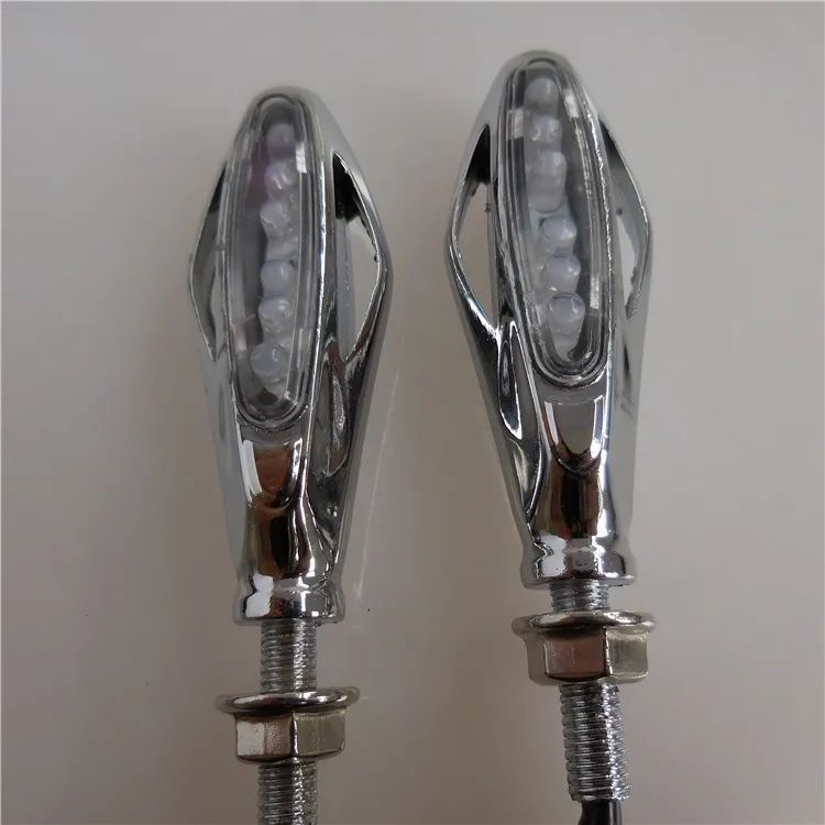 Custom Universal Chopper Motorcycle LED Turn Signal Light Indicators Blinker Scooter LED Turn Signal DC 12V Amber Lamp