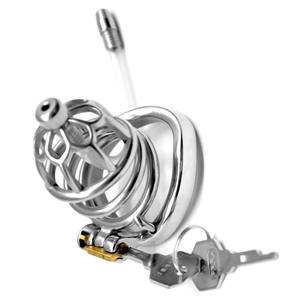 FAAK แหวนโค้ง6Cm SM Sex Products 304กรงอวัยวะเพศชายโลหะสแตนเลสสำหรับอุปกรณ์พรหมจรรย์ชายพร้อมกรงพรหมจรรย์สายสวน - Product Image 4