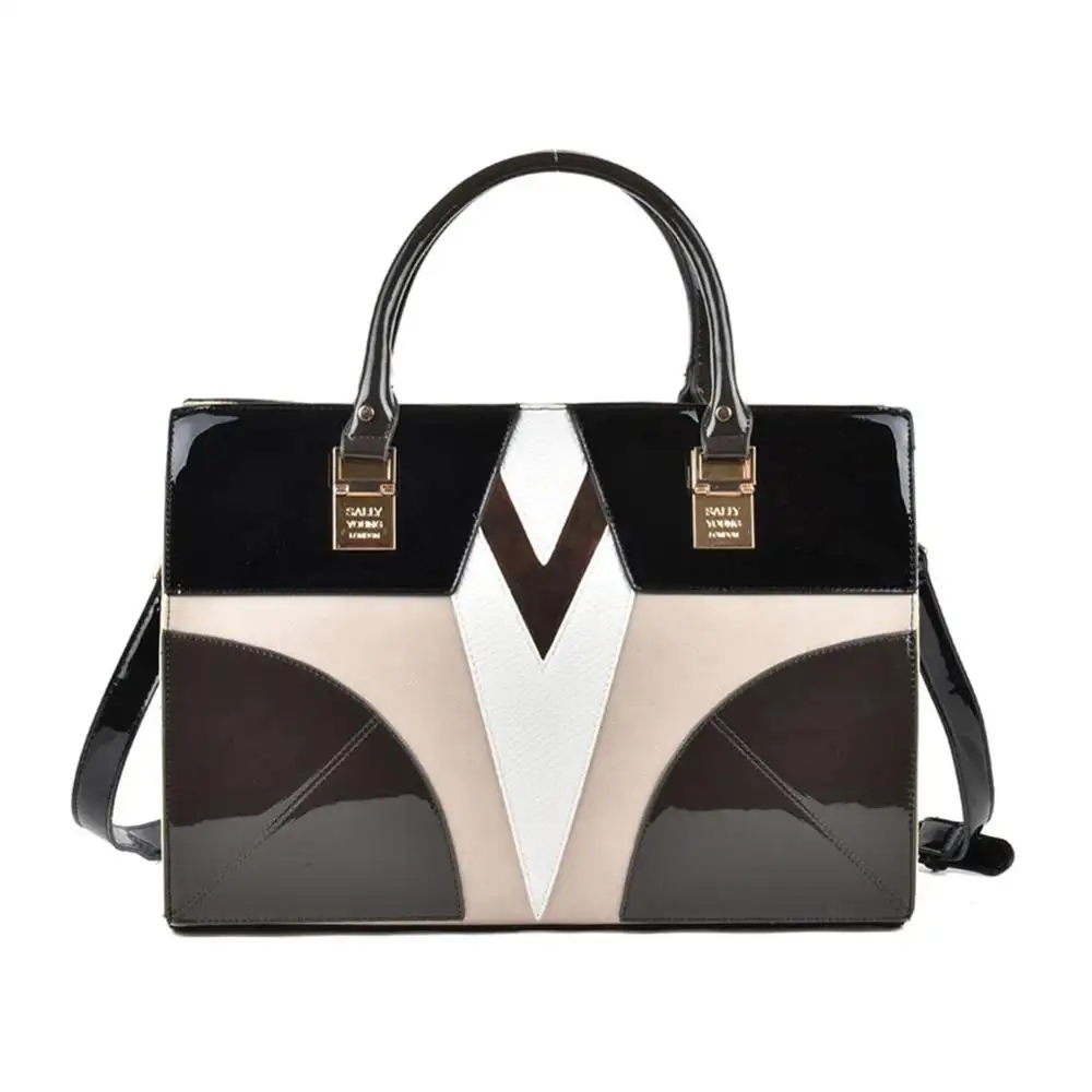 HEC China Brand Goods Wholesale OL Style Women Patent Leather Handbag