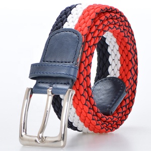 Multi couleur élastique tricotée pour <span class=keywords><strong>homme</strong></span> <span class=keywords><strong>ceinture</strong></span> extensible avec boucle ardillon en alliage - Product Image 1