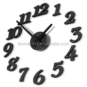 Autoadesivo della parete clock 3d dolce cuore rosso moderno <span class=keywords><strong>orologi</strong></span> <span class=keywords><strong>da</strong></span> parete della Torre Eiffel orologio in tempo - Product Image 5