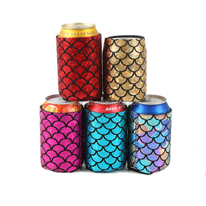 <span class=keywords><strong>Manga</strong></span> de neopreno para enfriar latas de cerveza, balanza de sirena colorida - Product Image 6
