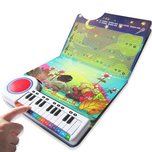 Mini Piano sonido niños <span class=keywords><strong>libro</strong></span> educativo, <span class=keywords><strong>libro</strong></span> de tapa blanda a todo Color con teclas de Piano - Product Image 1