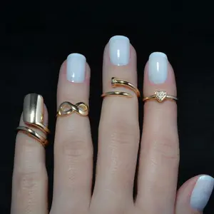 Серебряные ювелирные изделия из стерлингового серебра 925 пробы на заказ, кольцо для ногтей с четырьмя пальцами