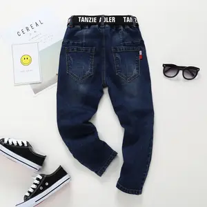 Thương Hiệu Cao Cổ Phiếu Bé Trẻ Em Quần Jeans Thoải Mái Giản Dị Trai Jeans