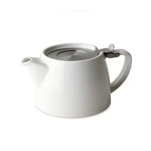 Wholesale Custom Color Ceramic Tea Pots with Metal Infuser