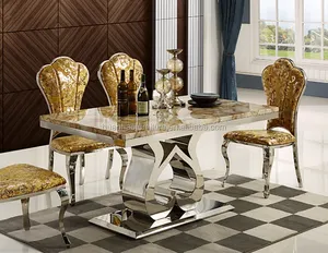 Ensemble de table à manger en marbre moderne pour la maison, vente en gros, 6 places - Product Image 1