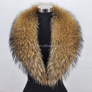 YR371 Personalizar fazer Lotes de cores destacável Big Guaxinim Fur Collar