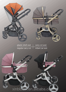 Xe Đẩy Em Bé Chất Lượng Cao Châu Âu Xe Đẩy Sang Trọng Bằng Nhựa 3 Trong 1 Có Khung Chiều Cao Chức Năng Cho Bé TS16 - Product Image 6