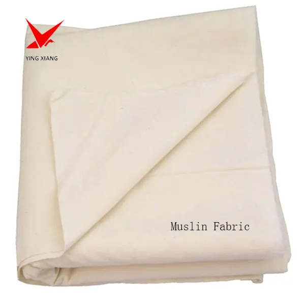Wholesale thin muslin fabric high quality 100% Cotton 60x60 90x88 cotton muslin fabric Bedding Comfort Fabric