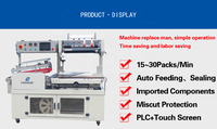 Emballage rétractable machine d'emballage pour le fromage et craquelins boîte