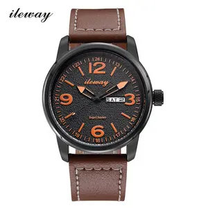 ILEWAY deportes hombres reloj de fecha mostrar de contados reloj de pulsera reloj de los hombres