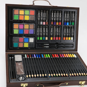 Wholesale New Arrive Creativity Water Color Spiral Paint <strong>Sketching</strong> Pencil Art <strong>Set</strong> With Wooden case - Product Image 6
