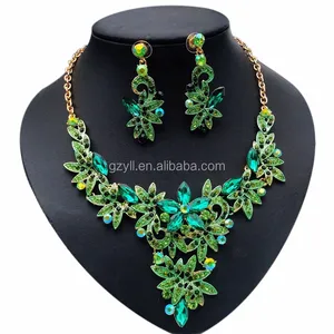 Costume African Jewelry Sets Christmas tree necklace and earrings set gold mangalsutra designs