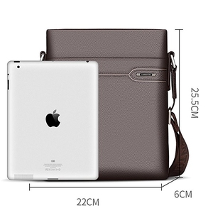 Borsa a <span class=keywords><strong>tracolla</strong></span> da <span class=keywords><strong>uomo</strong></span> in vera Cow Top in pelle a grana con chiusura a cerniera con Design a portafoglio lungo - Product Image 2