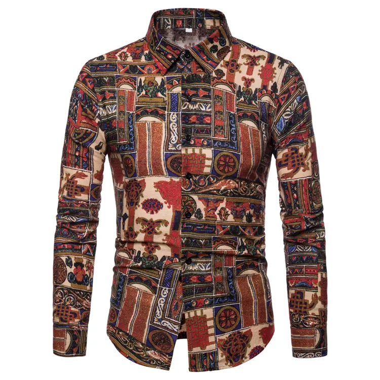 Chemises batik à manches longues pour hommes, Slim, Style africain, imprimé Floral, collection 2022
