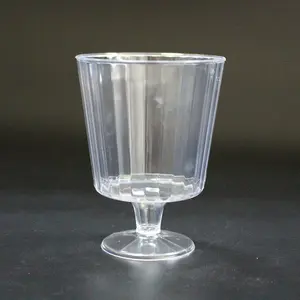 Goblet de plástico duro descartável, vinho tinto vidro sem bpa.