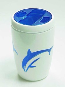 Accessoires de salle de bain, 20 pièces, acrylique bleu, dauphin - Product Image 3