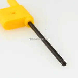 Clé Torx pour outils de coupe, drapeau de couleur jaune, TYPE T7 T8 T10 T9 T15 T20 T25