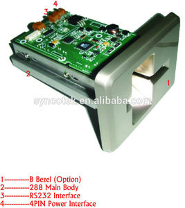 RS-232 Manual Driven Mag Card Reader For <span class=keywords><strong>Multimedia</strong></span> Kiosk - Product Image 3