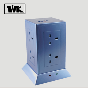 Toma de corriente de protección contra sobretensiones, torre de 8 vías con 4 USB - Product Image 3