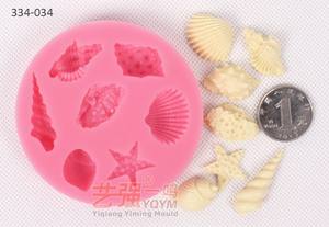 قذيفة قالب من السيليكون ، الشاطئ تزيين الكعكة ، البحر قذيفة فندان الديكور - Product Image 3