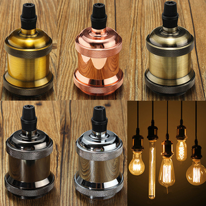 E27 E26 Threaded Lamp Holder with Shade Ring <strong>for</strong> Glass Globe, Ceramic Lamp Socket, 12V 24V 110V 220V Bulb Base <strong>for</strong> Pendant <strong>Light</strong> - Product Image 2