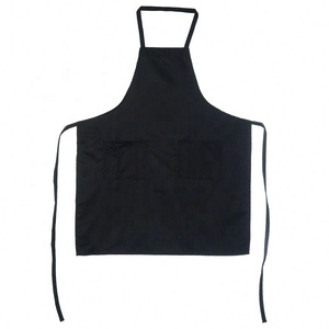 Delantales de cocina largos de algodón y poliéster, marca personalizada, con logotipo impreso, sin mangas, babero de lino, para bebida y comida - Product Image 1