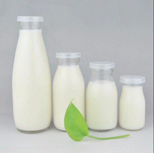 500ml Clear Glass Food Grade Milk Juice Water Glass Bottle Storage Bottle