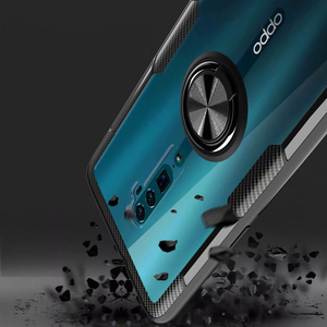 Đơn giản Trường Hợp Đối Với OPPO Reno10X Trong Suốt PC + Carbon Xe Chủ Magnetic Trường Hợp Đối Với OPPO F7 R17 Caque Funda Vỏ - Product Image 2