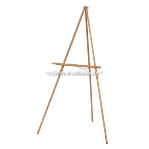 Wood Easel Studio Foldable Adjustable Height Pine Wood Portable Tripod Easel