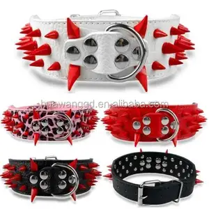 China Pet collar Supplies 2 Inch Spike Dog Collars For Large Dog Spiked Collar