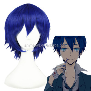 Anime japonés Durarara/Kuronuma Aoba corto 32cm azul Cosplay peluca/Peluca de pelo sintético - Product Image 1