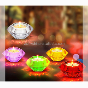Kim Cương Hình Dạng Phun Màu Trang Trí Trang Trí Giáng Sinh Pha Lê Thủy Tinh Lãng Mạn Tealight <span class=keywords><strong>Candle</strong></span> Holders - Product Image 3