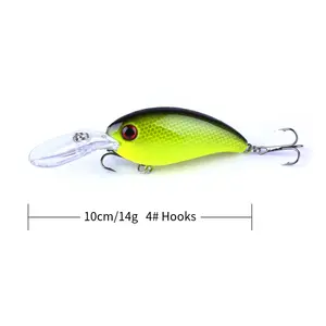 Hengjia Hard Plastic Vissen Lokken Crank Aas 10Cm 14G Isca Vissen Lokken