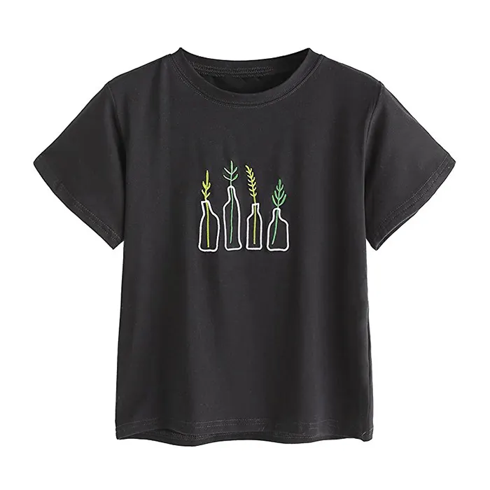 Benutzer definierte Druck Damen Casual Cute Graphic Rundhals ausschnitt Kurzarm T-Shirts 95 Baumwolle 5 Spandex Frauen T-Shirt