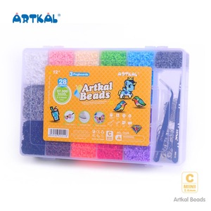 Hot Selling Kids Plastic Artkal <strong>Beads</strong> Supplier <strong>Colorful</strong> 28 Colors Diy <strong>Bead</strong> Set Toys Toys Fuse <strong>Beads</strong>