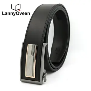 LannyQveen Men's Automatic buckle Leather Belts for men wholesale OEM custom LOGO ratchet LQ belt Factory