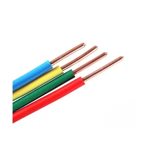 450/750v Lighting wire 6mm2 single core solid copper conductor PVC Insulation electric cable