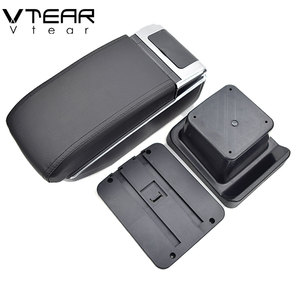 Vtear Boîte de rangement élégante en ABS et cuir PU pour accoudoir avant de voiture avec porte-gobelet USB, accessoires intérieurs pour VW <span class=keywords><strong>Touran</strong></span> 2015-2022 - Product Image 6